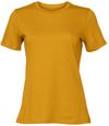 Am image of a Custom Bella and Canvas Womens Relaxed Jersey Tee in Mustard!