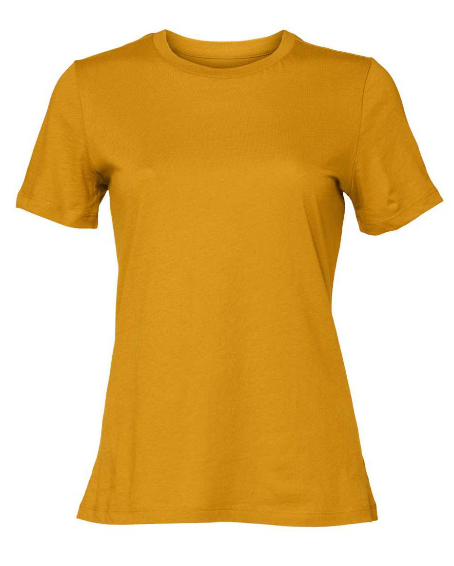 Bella and Canvas Womens Relaxed Jersey Tee in Mustard