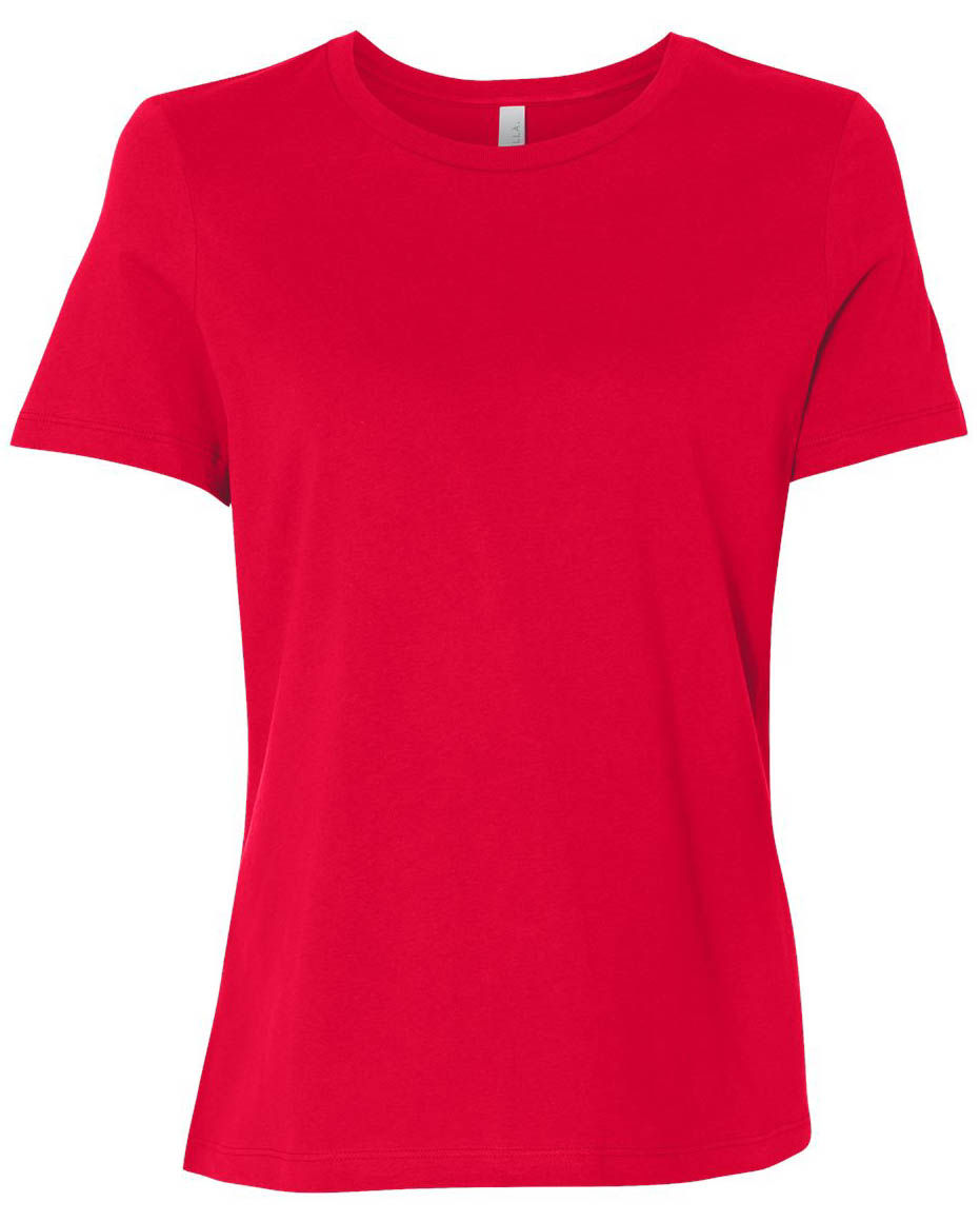 Bella and Canvas Womens Relaxed Jersey Tee in Red