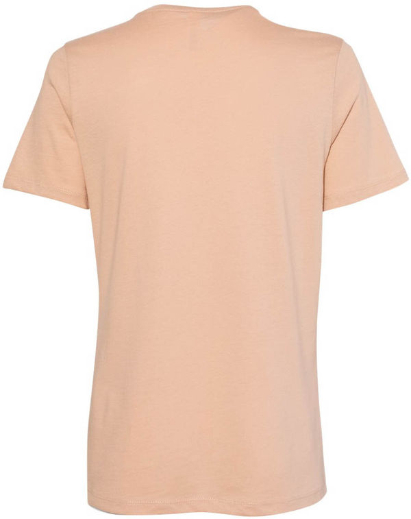 An image of a Custom Bella and Canvas Womens Relaxed Jersey Tee in Sand Dune!