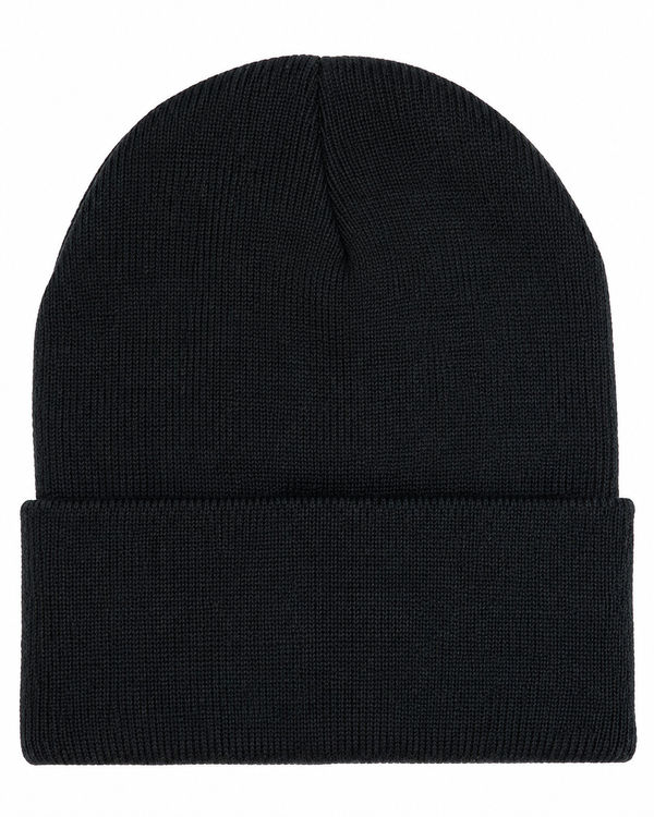 An image of a Custom Berne Heritage Knit cuff Cap in Black!