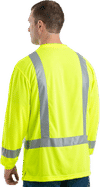 An image of a Custom Berne Hi Vis Class 3 Performance Pocket T Shirt in Yellow!