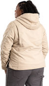 Am image of a Custom Berne Ladies Softstone Hooded Coat in Sand!