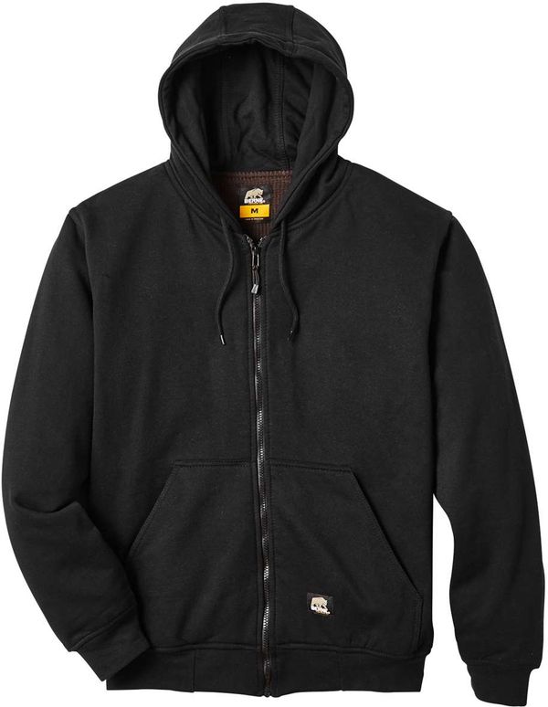 An image of a Custom Berne Men's Berne Heritage Thermal Lined Sweatshirt in Black!