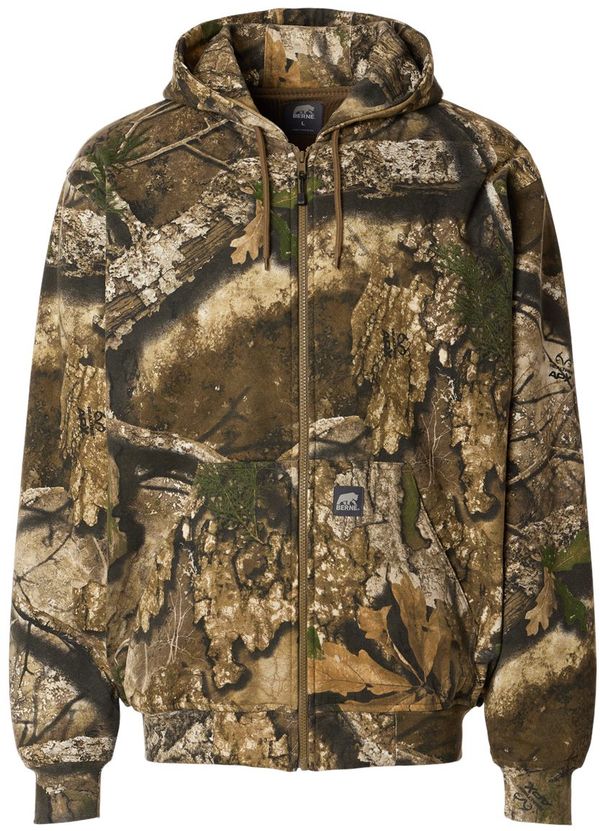 An image of a Custom Berne Men's Berne Heritage Thermal Lined Sweatshirt in Realtree Edge!