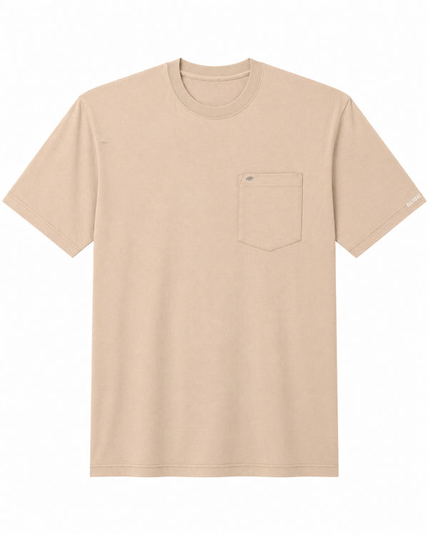 An image of a Custom Berne Men's Heavyweight Pocket T Shirt in Desert!