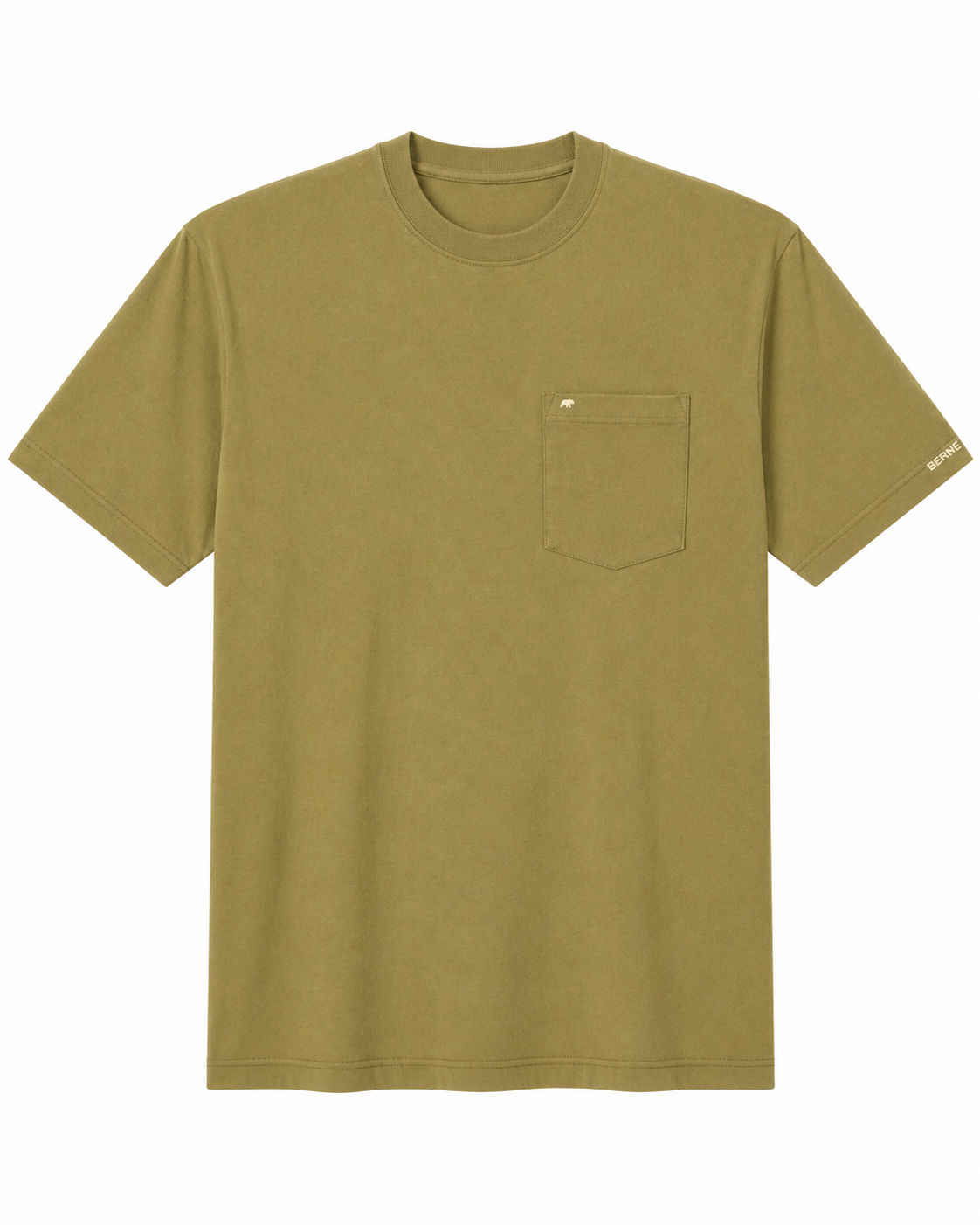 Berne Men's Heavyweight Pocket T Shirt in Light Olive