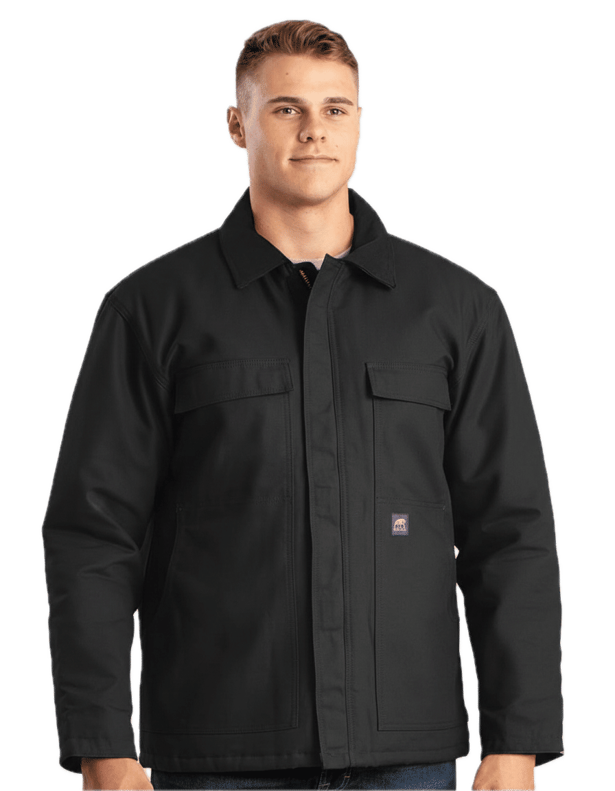 Berne Men's Heritage Cotton Duck Chore Jacket in Black
