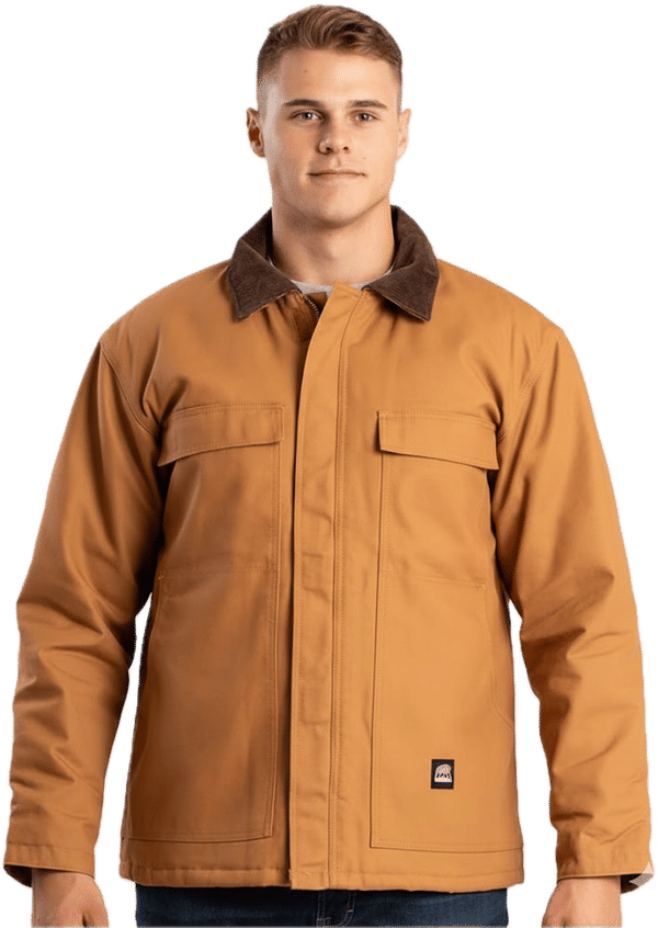 An image of a Custom Berne Men's Heritage Cotton Duck Chore Jacket in Brown Duck!