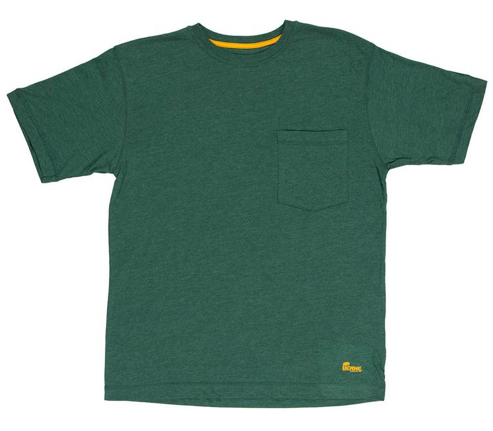 Berne Men's Lightweight Performance Pocket T Shirt in Pine