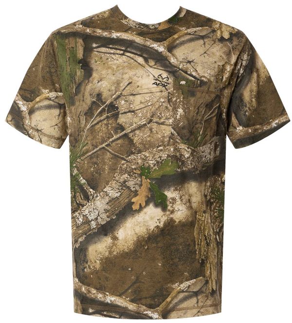 An image of a Custom Berne Men's Lightweight Performance Pocket T Shirt in Realtree Apx!