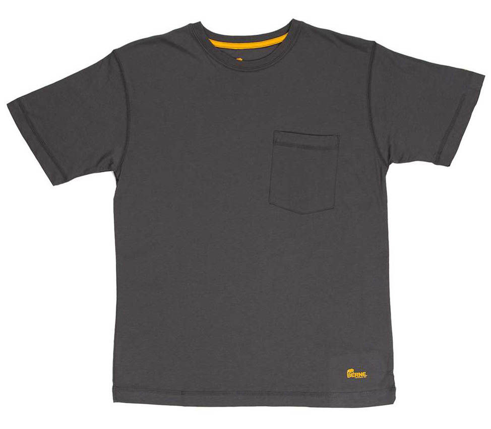 Berne Men's Lightweight Performance Pocket T Shirt in Slate