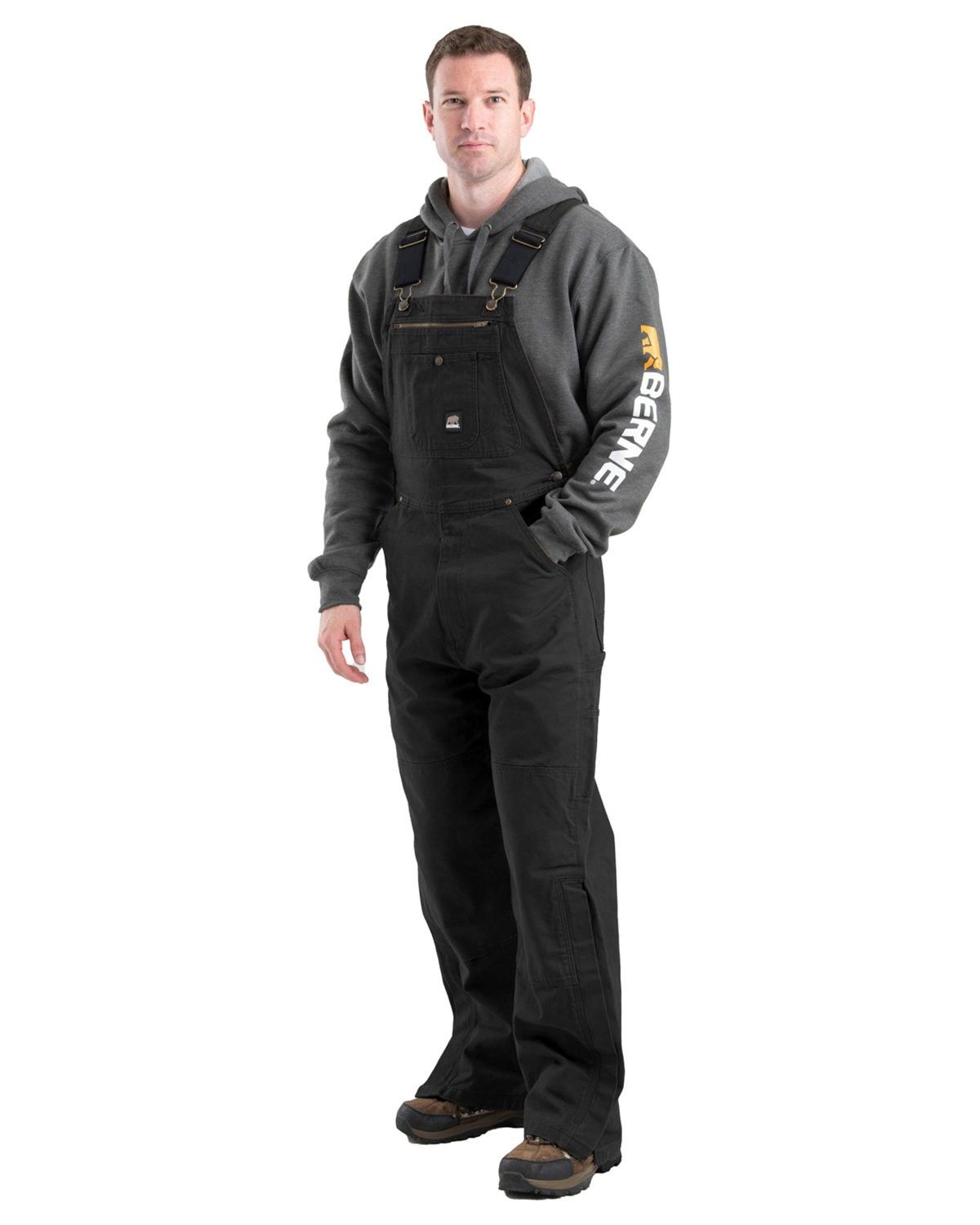 Berne Men's Short Length Acre Unlined Washed Bib Overall