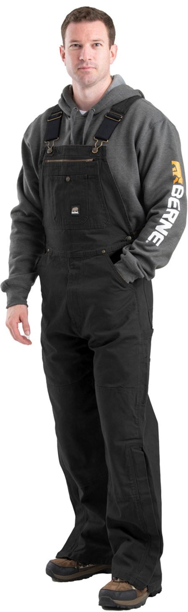 An image of a Custom Berne Men's Short Length Acre Unlined Washed Bib Overall!