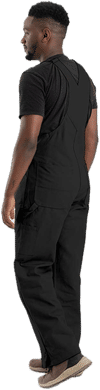 An image of a Custom Berne Men's Slab Unlined Duck Bib Overall in Black!