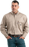 An image of a Custom Berne Mens Flame Resistant Button Down Work Shirt!
