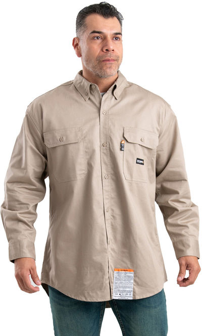An image of a Custom Berne Mens Flame Resistant Button Down Work Shirt!