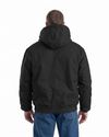An image of a Custom Berne Mens Flame Resistant Hooded Jacket in Black!