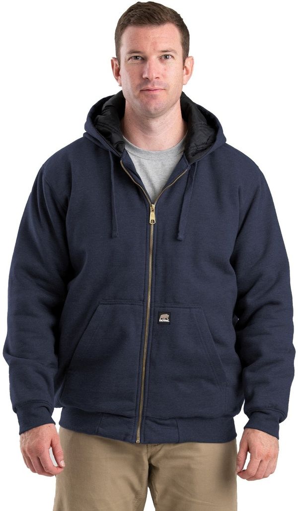 An image of a Custom Berne Mens Glacier Hooded Full Zip Hooded Jacket!