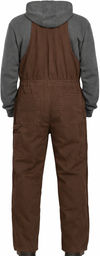 An image of a Custom Berne Mens Heartland Insulated Washed Duck Bib Overall in Bark!