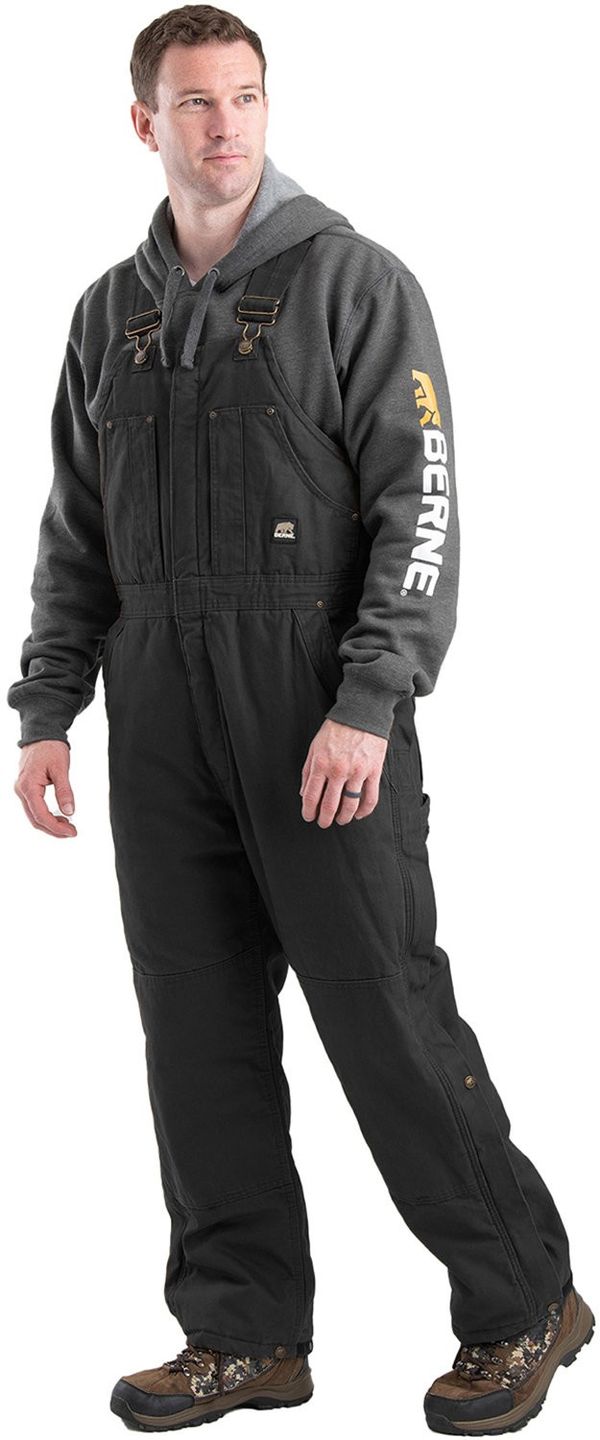 An image of a Custom Berne Mens Heartland Insulated Washed Duck Bib Overall!