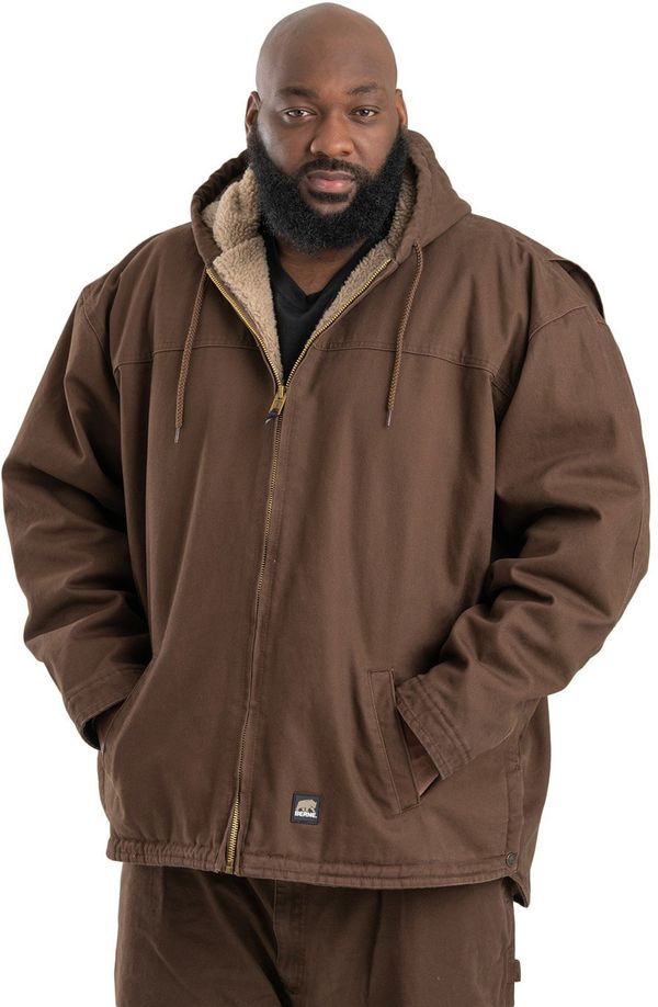 An image of a Custom Berne Mens Heartland Washed Duck Hooded Work Coat!