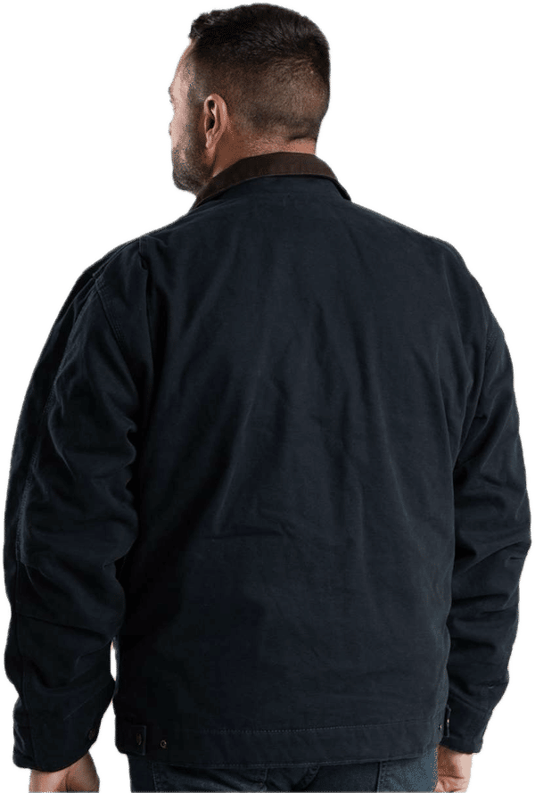 An image of a Custom Berne Mens Highland Washed Gasoline Jacket in MIDNIGHT!