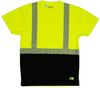 An image of a Custom Berne Mens Hi Vis Class 2 Color Blocked Pocket T Shirt in Yellow!