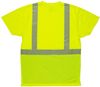 An image of a Custom Berne Mens Hi Vis Class 2 Color Blocked Pocket T Shirt in Yellow!