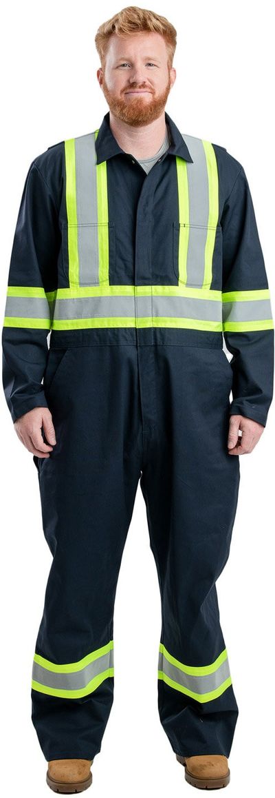 An image of a Custom Berne Mens Safety Striped Unlined Coverall!