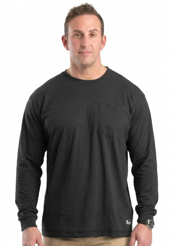 Berne Unisex Performance Long Sleeve Pocket T Shirt