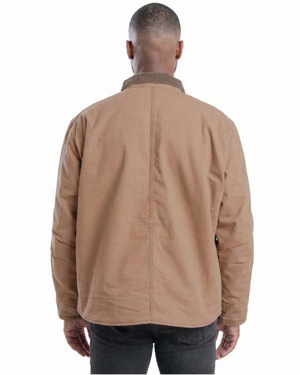An image of a Custom Berne Unisex Vintage Washed SherpaLined Work Jacket in Driftwood!