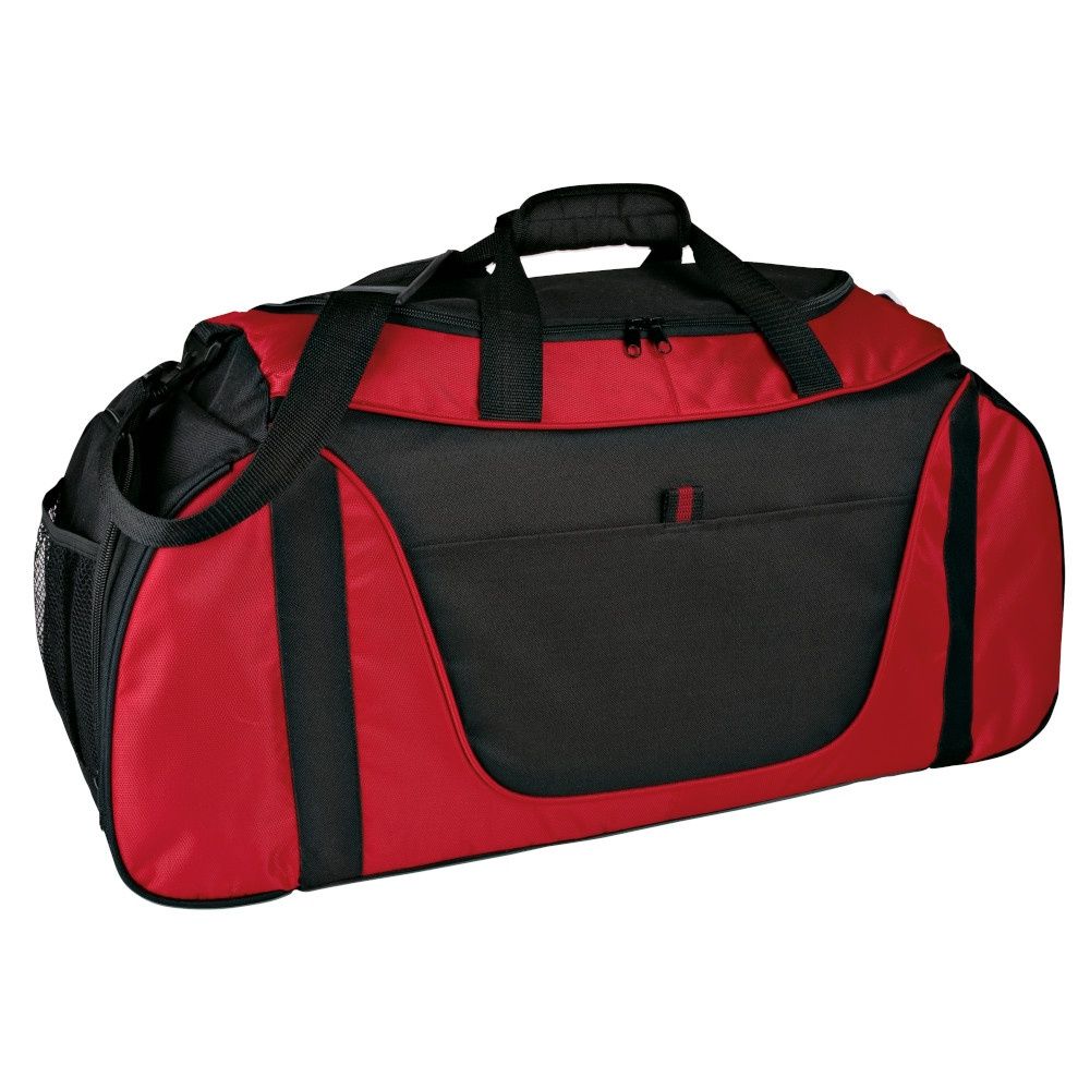 Port Authority Medium Two Tone Duffel in Red/Black