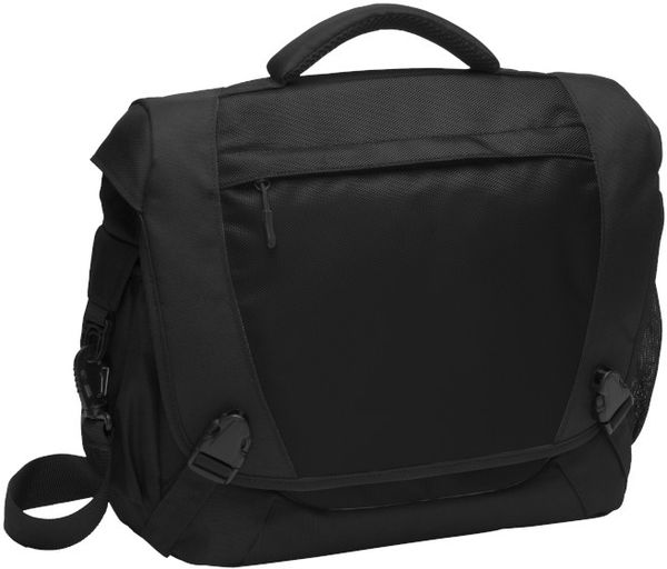 Am image of a Custom Port Authority Computer Messenger in Black!