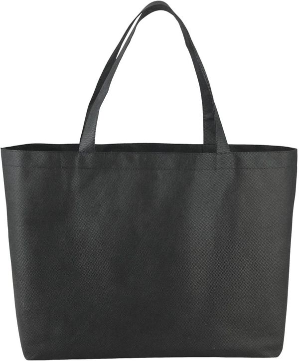 An image of a Custom Big Boy NonWoven Shopper Tote in Black!