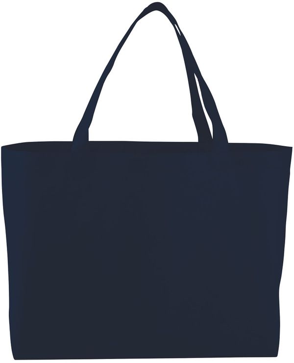 An image of a Custom Big Boy NonWoven Shopper Tote in Navy!
