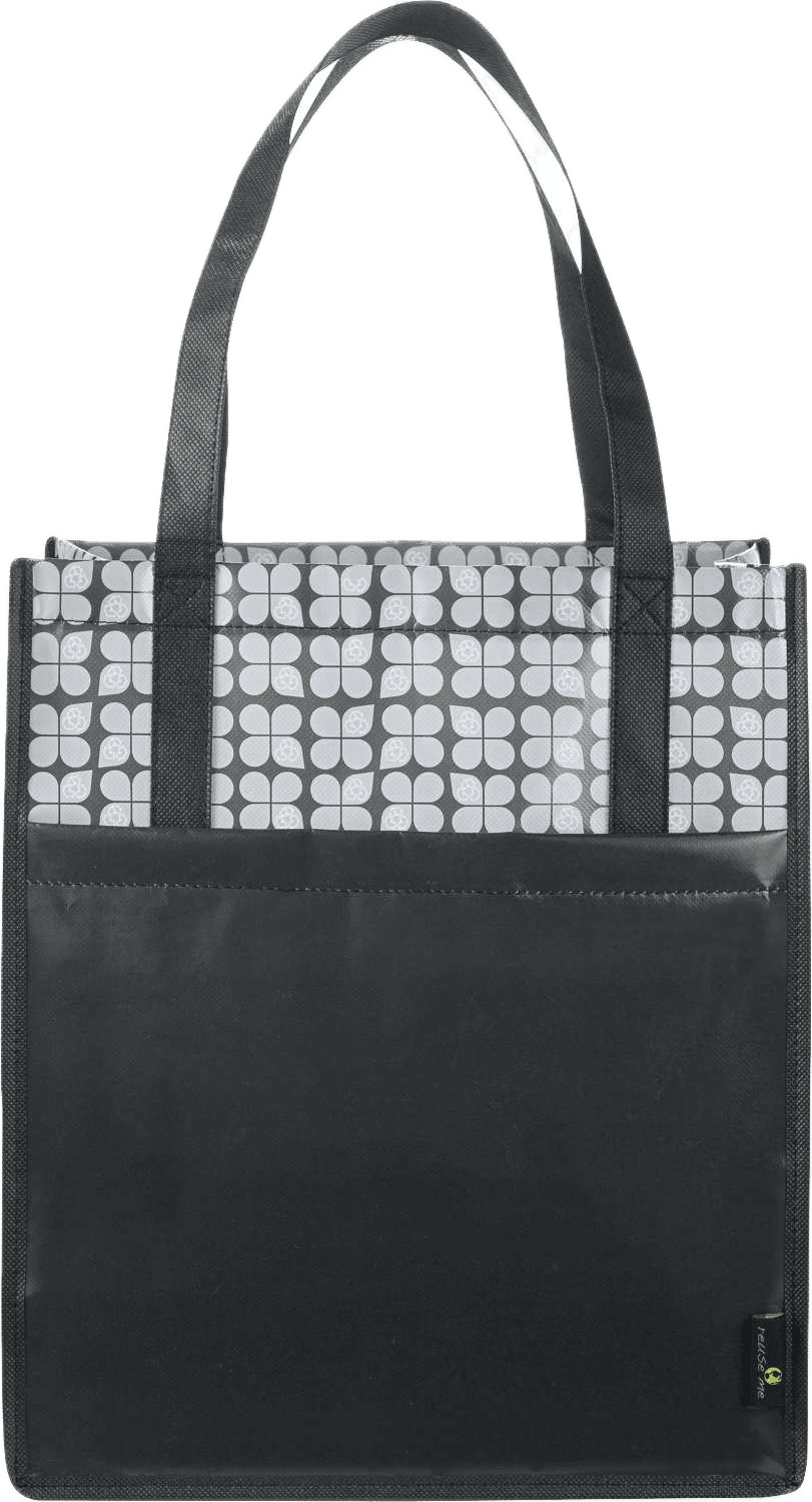 Big Grocery Laminated NonWoven Tote in Black