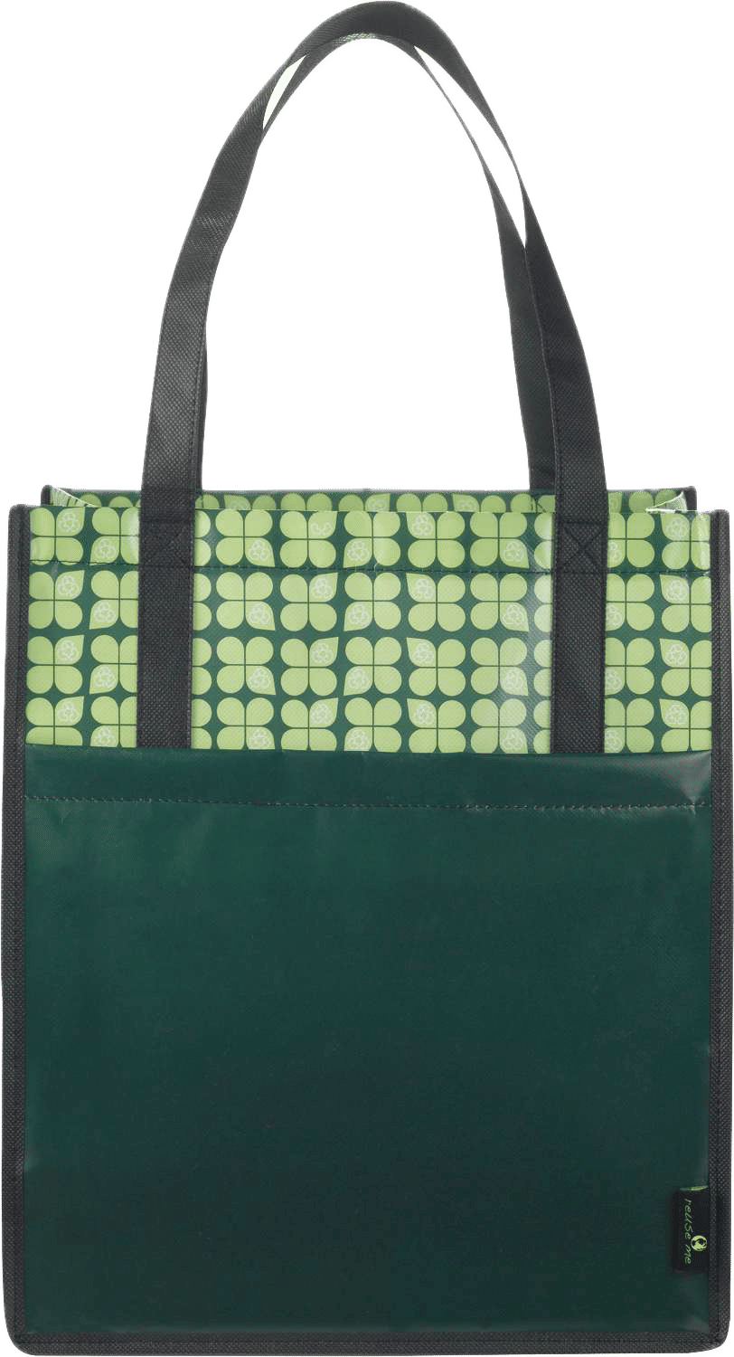 Big Grocery Laminated NonWoven Tote in Hunter Green