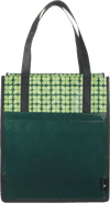 Am image of a Custom Big Grocery Laminated NonWoven Tote in Hunter Green!