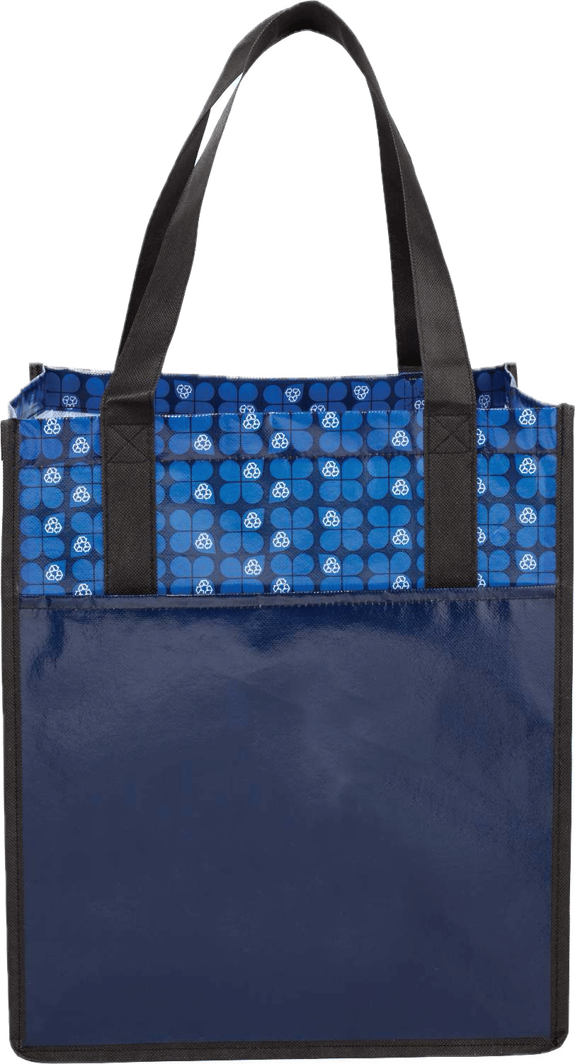 Big Grocery Laminated NonWoven Tote in Navy