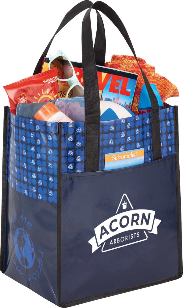 An image of a Custom Big Grocery Laminated NonWoven Tote!