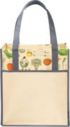 An image of a Custom Big Grocery Vintage Laminated NonWoven Tote in Natural!
