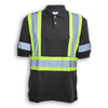 Am image of a Custom Big K 100 Percent Cotton Polo Shirt with Collar in Black!