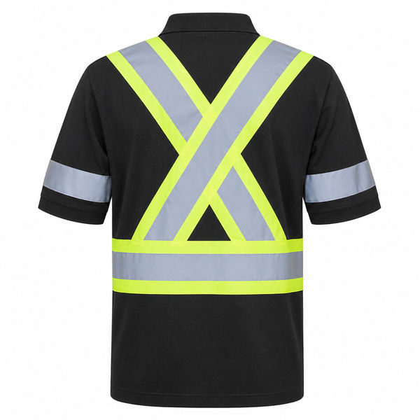 An image of a Custom Big K 100 Percent Cotton Polo Shirt with Collar in Black!
