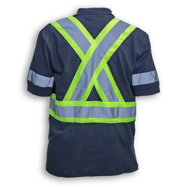 Am image of a Custom Big K 100 Percent Cotton Polo Shirt with Collar in Navy!
