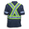 Am image of a Custom Big K 100 Percent Cotton Polo Shirt with Collar in Navy!