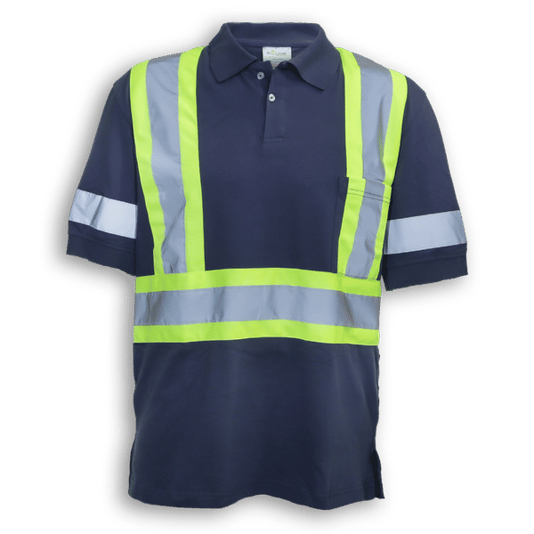 Am image of a Custom Big K 100 Percent Cotton Polo Shirt with Collar in Navy!