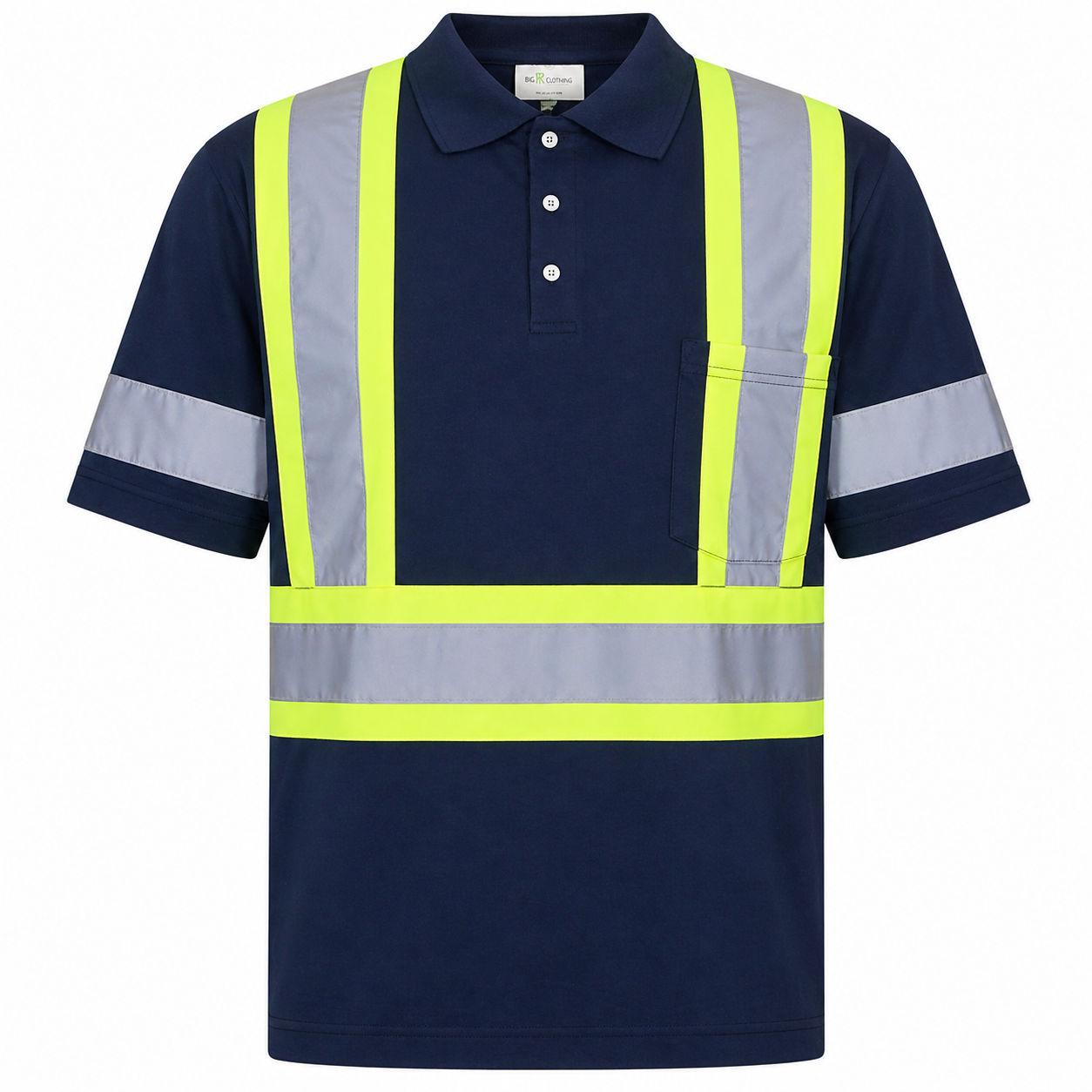 Big K 100 Percent Cotton Polo Shirt with Collar in Navy