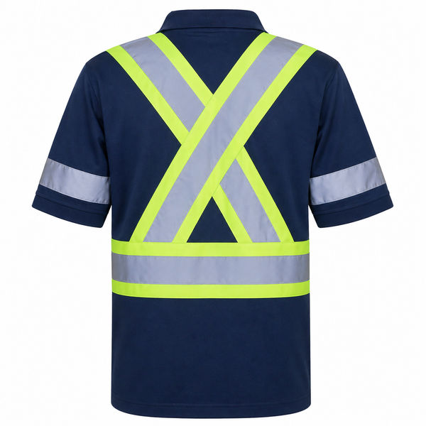 An image of a Custom Big K 100 Percent Cotton Polo Shirt with Collar in Navy!