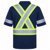 An image of a Custom Big K 100 Percent Cotton Polo Shirt with Collar in Navy!